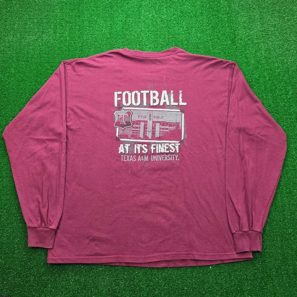Texas‎ A&M Aggies Football Kyle Field Long Sleeve Shirt Mens XL Maroon College